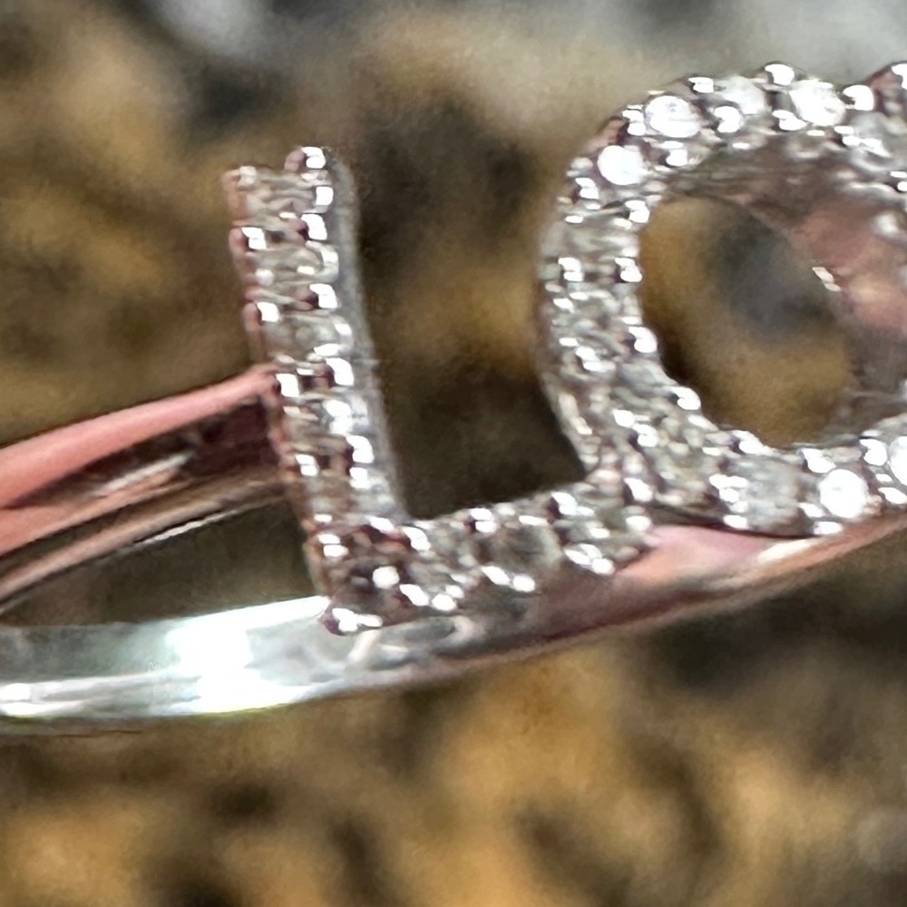 SIMPLY VERA VERA WANG Sterling Silver Diamond LOVE Ring - Picture 6 of 9